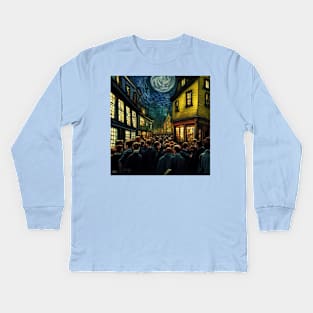 Starry Night in Diagon Alley Kids Long Sleeve T-Shirt